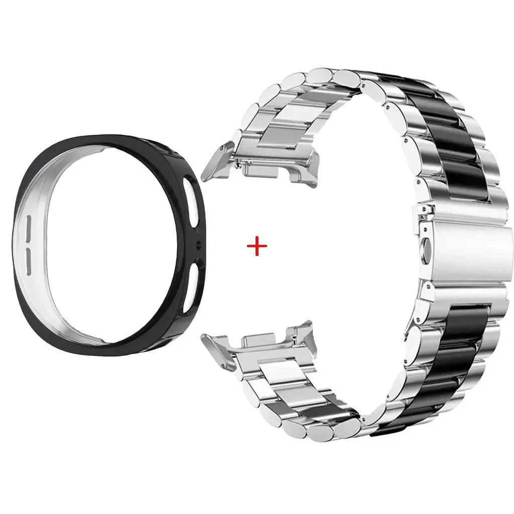 Luxury Stainless Steel Metal Strap with Full Coverage Case - Premium Bracelet Accessory