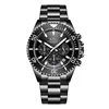 BIDEN Mens Chronograph Stainless Steel Strap Waterproof Date Quartz Watch, Business Casual Wrist Watches 4