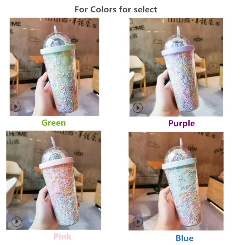 1 Pcs 550ml Water Bottle Motivational Drinking Bottle Sports with Time Marker Stickers Portable Reusable Plastic Cups