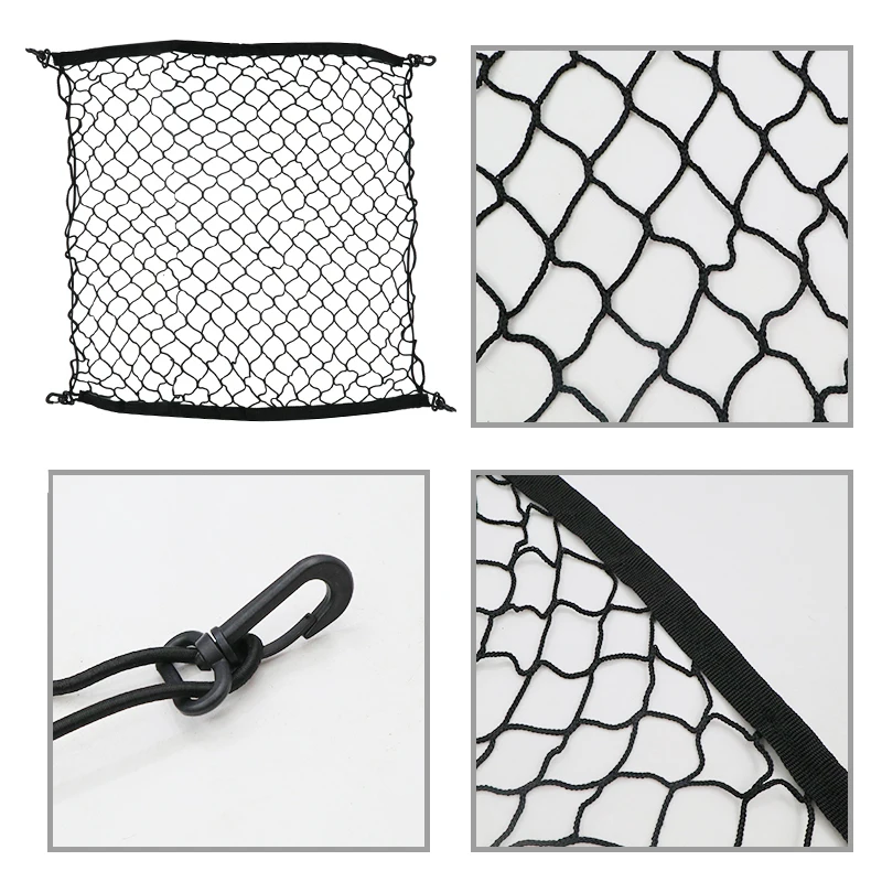 5 Size Car Boot Trunk Net Mesh Elastic Nylon Rear Back Cargo Trunk Storage Organizer Luggage Net Holder Car Accessories