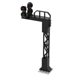 City Trains DIY Building Blocks: Flexible Railway Tracks Set with Bridge and Tunnel (Traffic light)