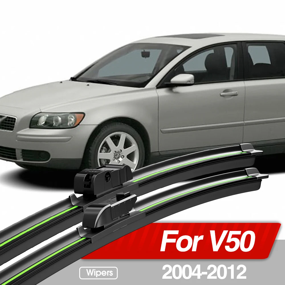 For Volvo V50 2004-2012 Front Windshield Wiper Blades 2pcs Windscreen Window Accessories
