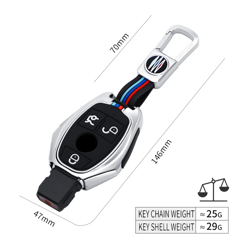 Custodia per Chiave/telecomando per Mercedes Benz w211 w204 A B R classe G GLK GLA GLC GLR W210 W176 W202 W46 Shell portachiavi accessori Auto - Sf2fe4b93aceb4601abc895c8e24596b5U