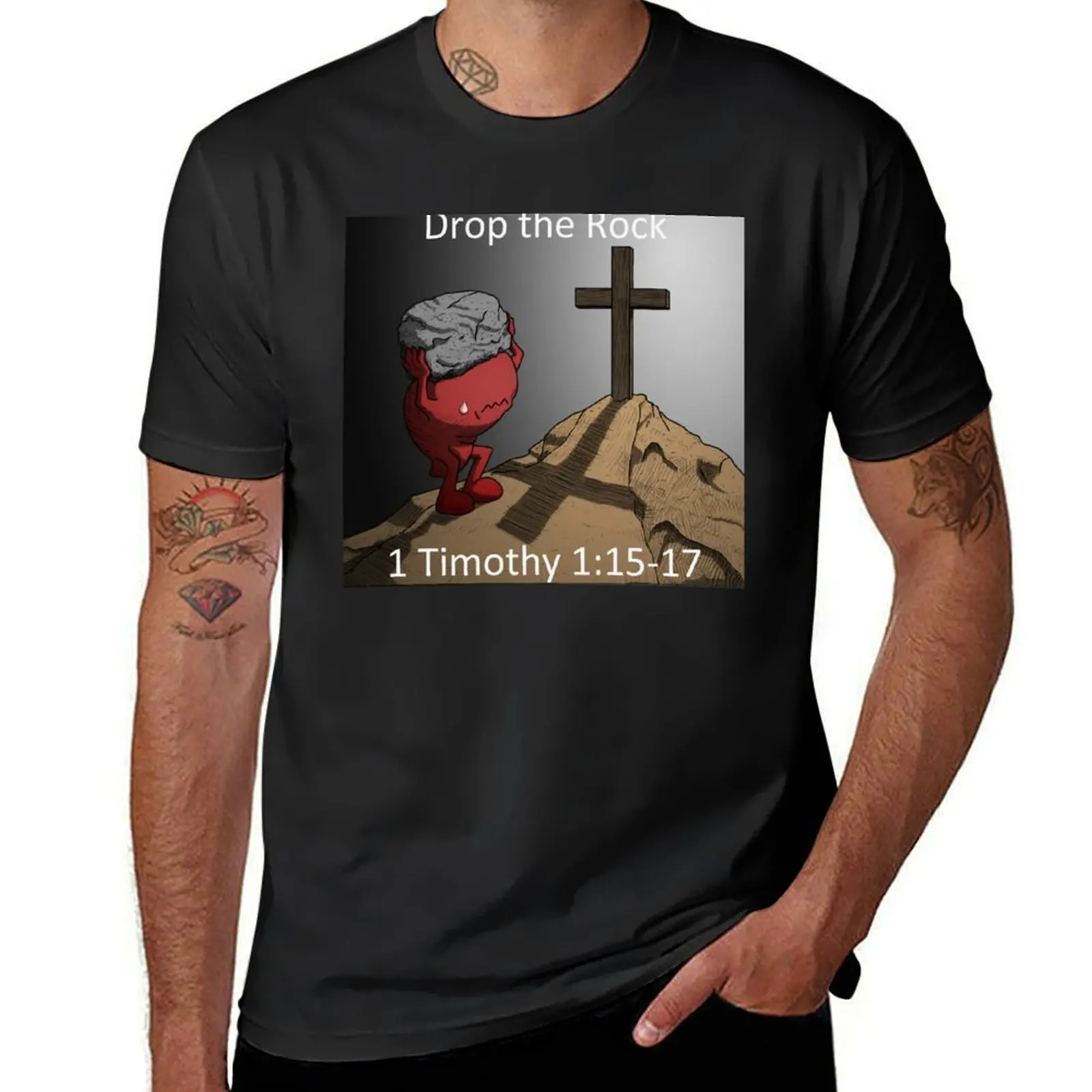 Drop the Rock T-Shirt tees heavyweights funnys oversized mens graphic t-shirts anime