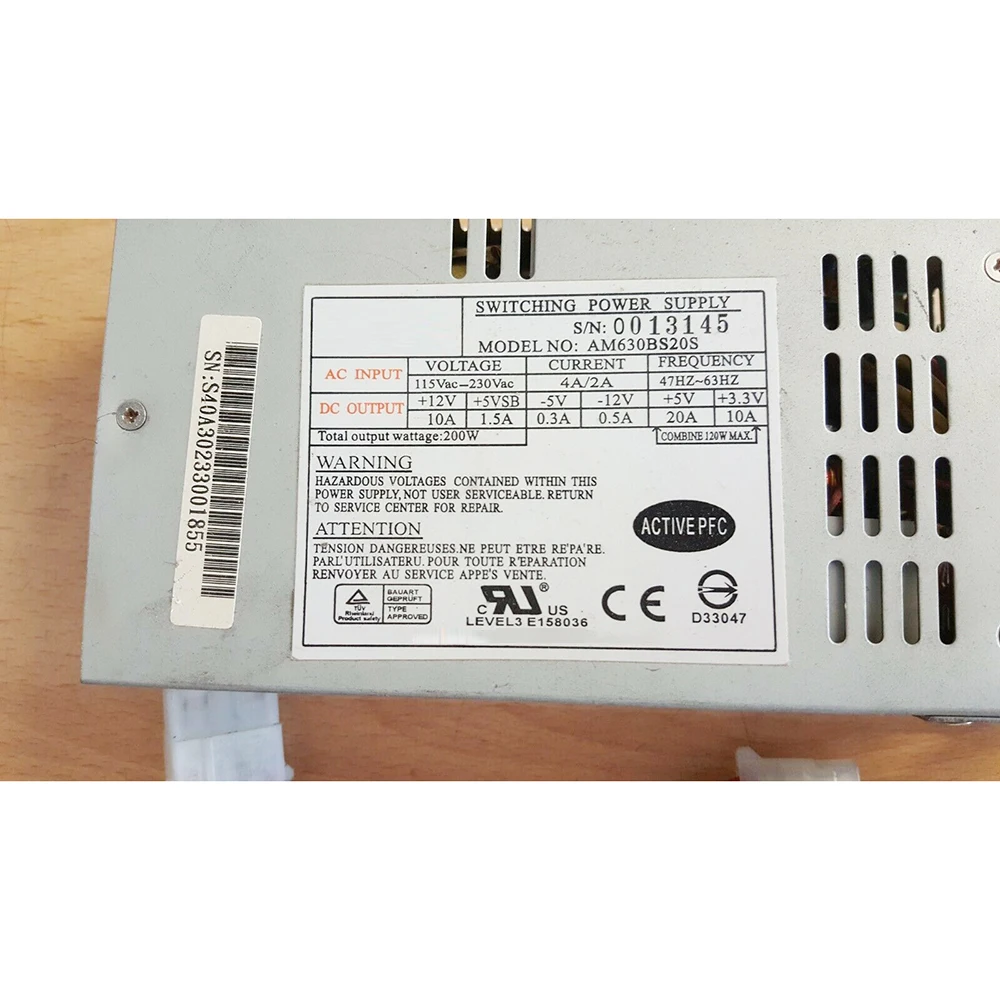 Equipment Power Supply For ACHME AM630BS20S 1U 200W Works Perfectly High Quality Fast Ship 4 Equipment Power Supply For ACHME AM630BS20S 1U 200W Works Perfectly High Quality Fast Ship - Image 2