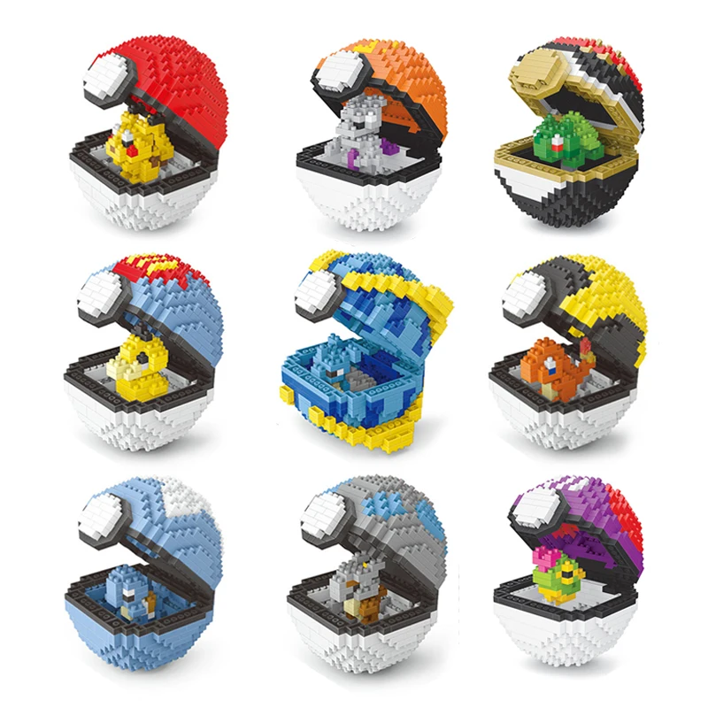 Educational Kids Toys Mini Bricks Pokemon Mini Pokemon Blocks