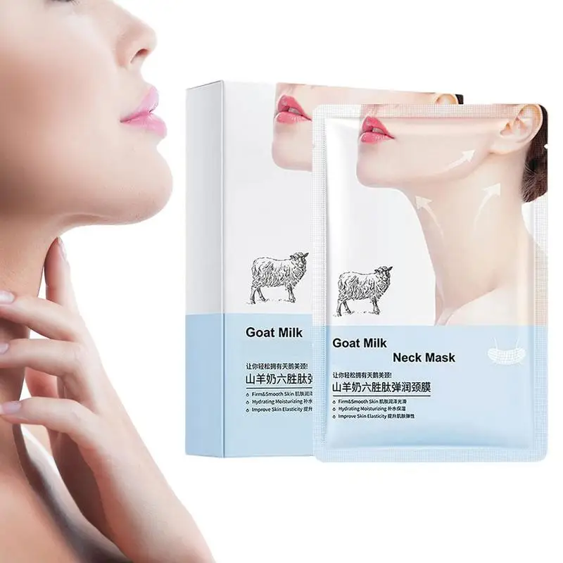

Neck Hydrating Masque Goat Milk Moisturizer Pads For Sagging And Tighten Neck Double Chin Reducer Pads Skincare Neck Moisturizer