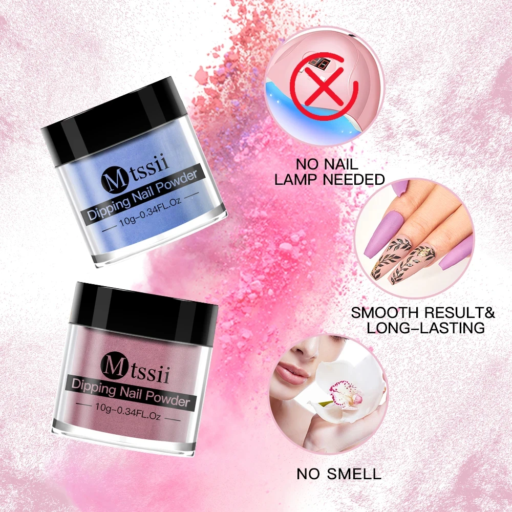 Nail powder Dipping Powder Acrylic Powder Dip Nails No Need Lamp Cure Natural Dry Long Lasting Nails Glitter Manicure Nail Art