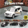 1/43 Toyota Land Cruiser Prado Car Toy For Children Diecast Metal Sport SUV Miniature Model 1:43 Pull Back Collection Gift Boys 1