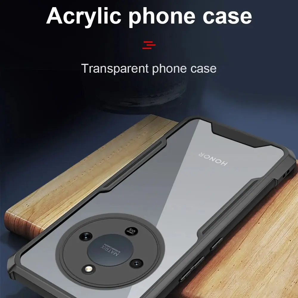 Enhanced Shockproof Transparent Acrylic Case for Honor X9d 5G - Durable PC+TPU Back Shell