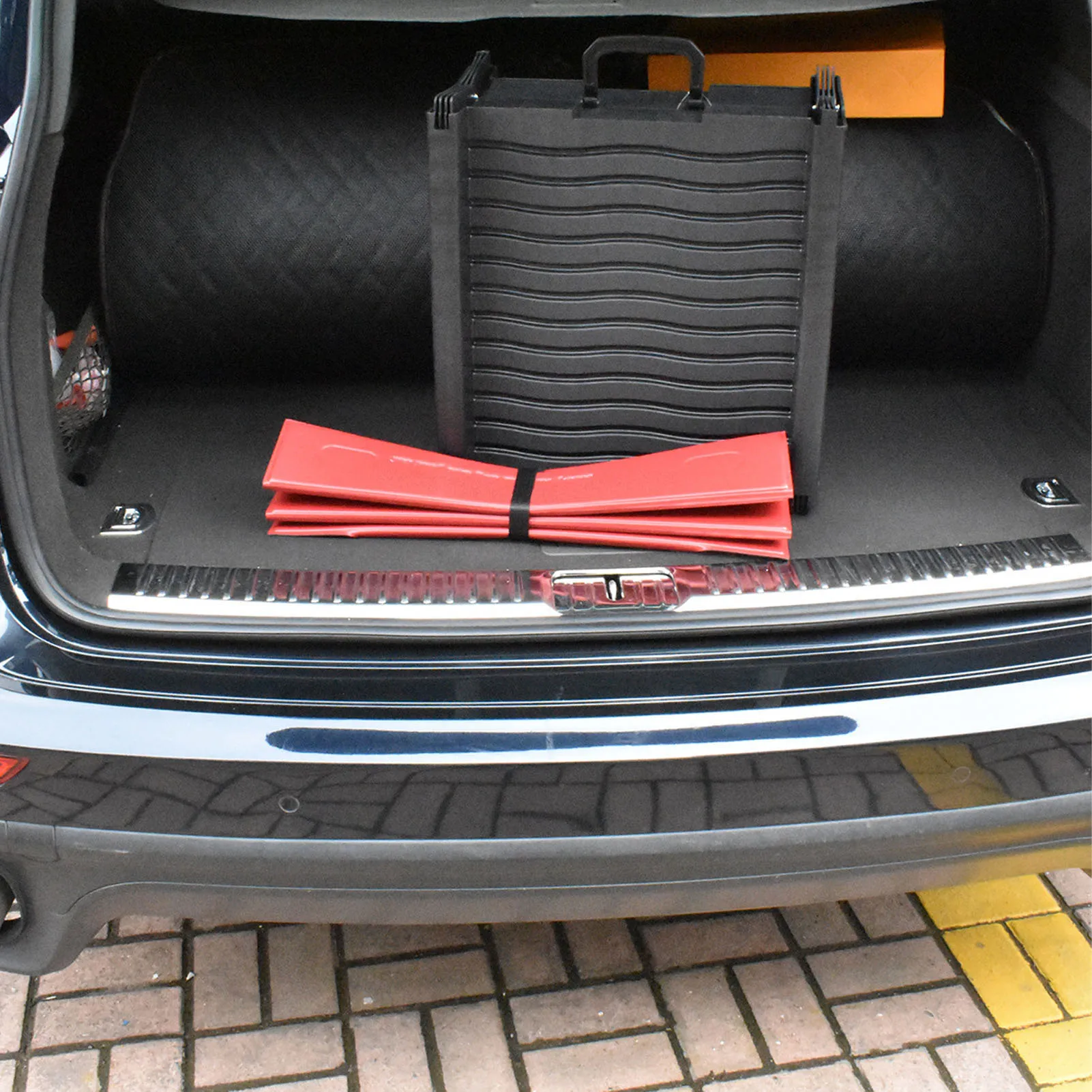 Dog Car Ramp Mat Foldable Portable PU Antislip Pet Car Ramps Anti Scratch Mat for Medium to Large Dogs Dog Stairs