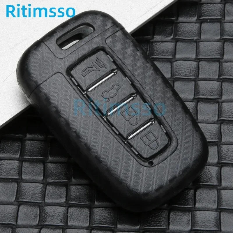 Carbon fiber ABS Key Case Cover for Hyundai Solaris HB20 Veloster SR IX35 Accent Elantra i30 KIA RIO K2 K3 Sportage key case cover key case