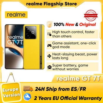 realme GT 7TSmartphone 5G 2025 Nuovo Mediatek 8400-Max 7000Mah Titan Batteria 120W Ultra Charge 6.8'' 120Hz Display Versione globale