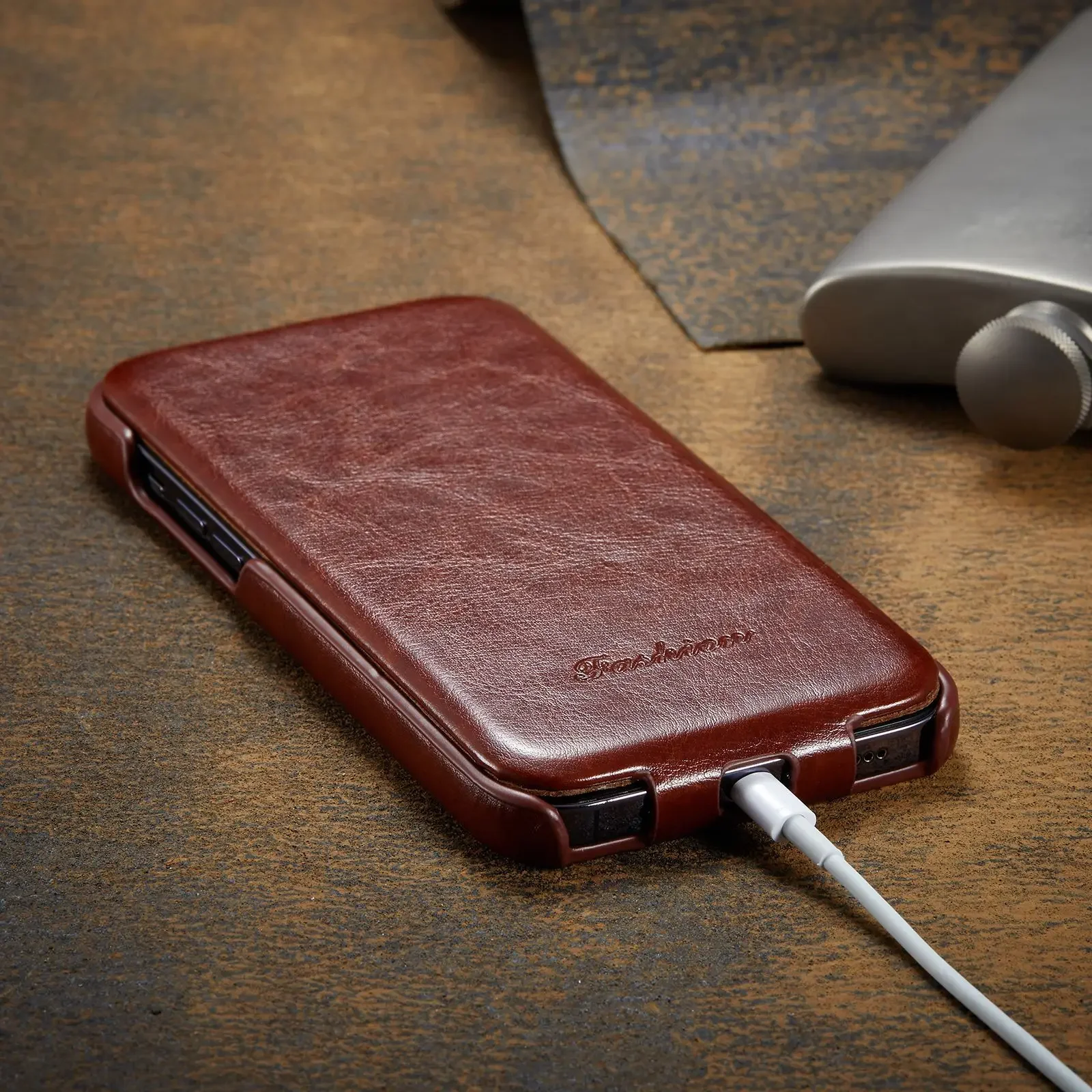Luxurious Leather Vertical Flip Case - Premium Full Protection
