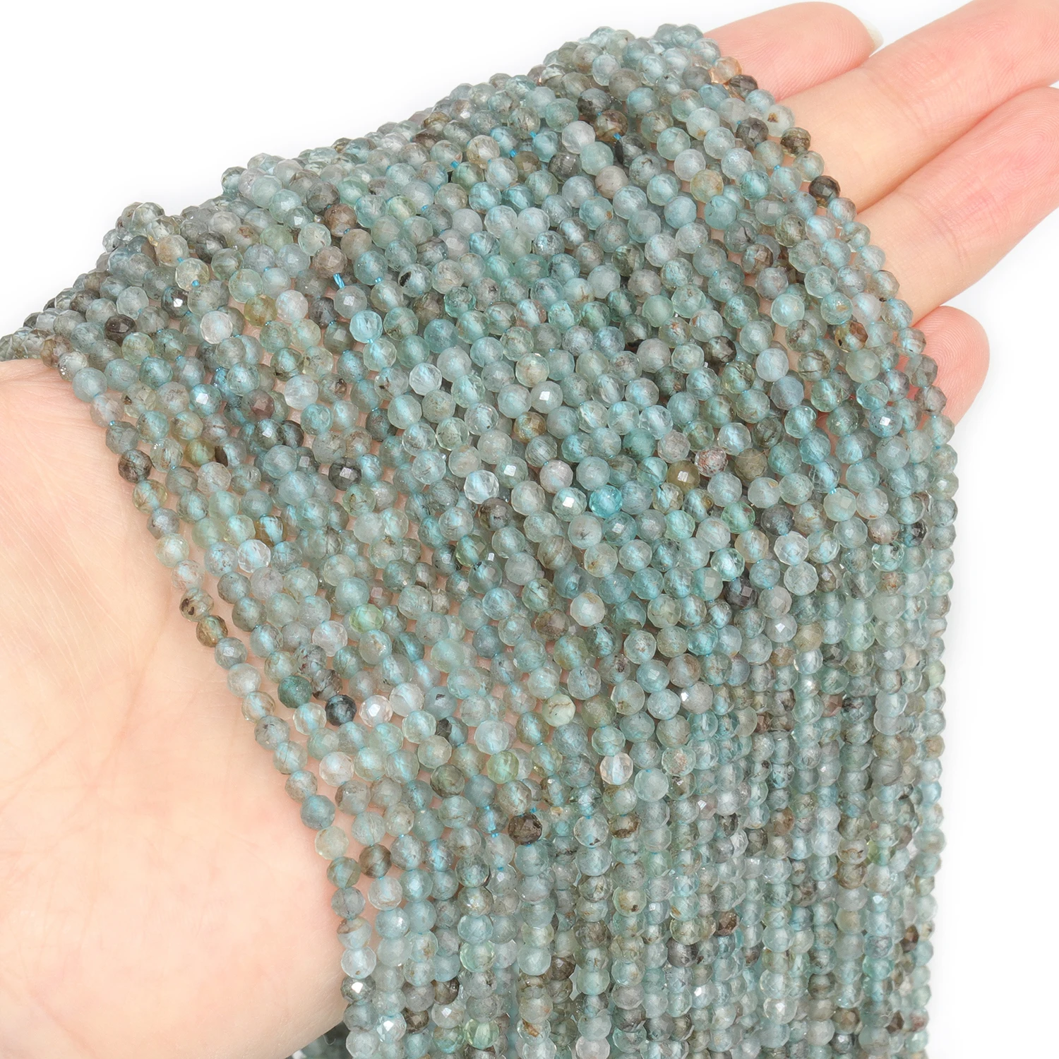 100pcs Natural Cordierite Gemstone Beads, 0.5 Inch Irregular Round, Drilled For Jewelry Making - View #3