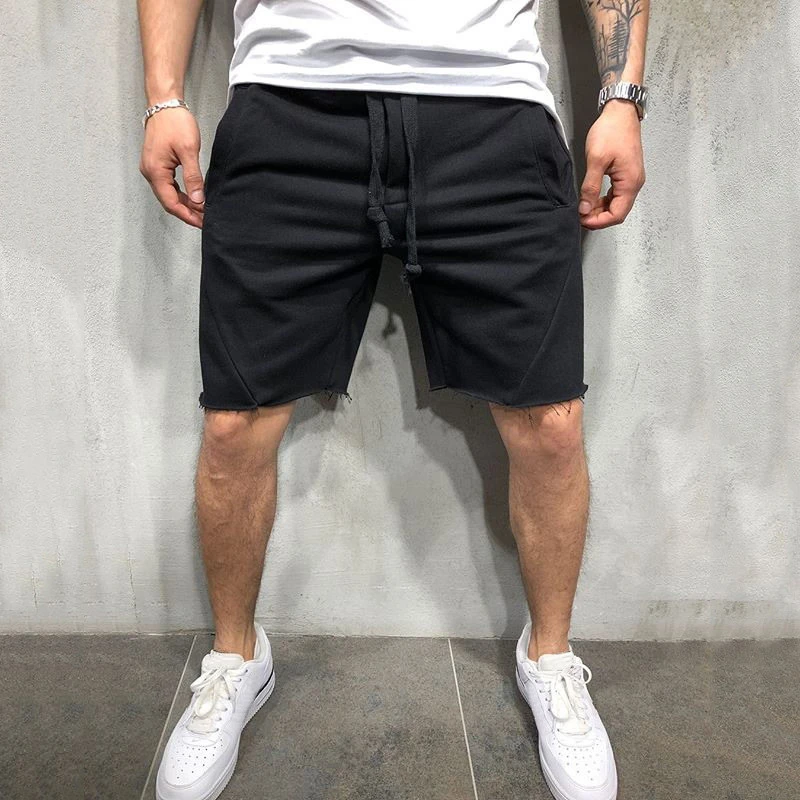 Best-selling European and American fitness pants men's solid color running shorts casual sports training pants men's jogging lon best casual shorts for men