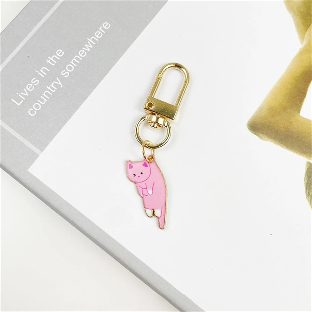 Portachiavi a forma di gatto nel cuore, ciondolo per borsa kawaii