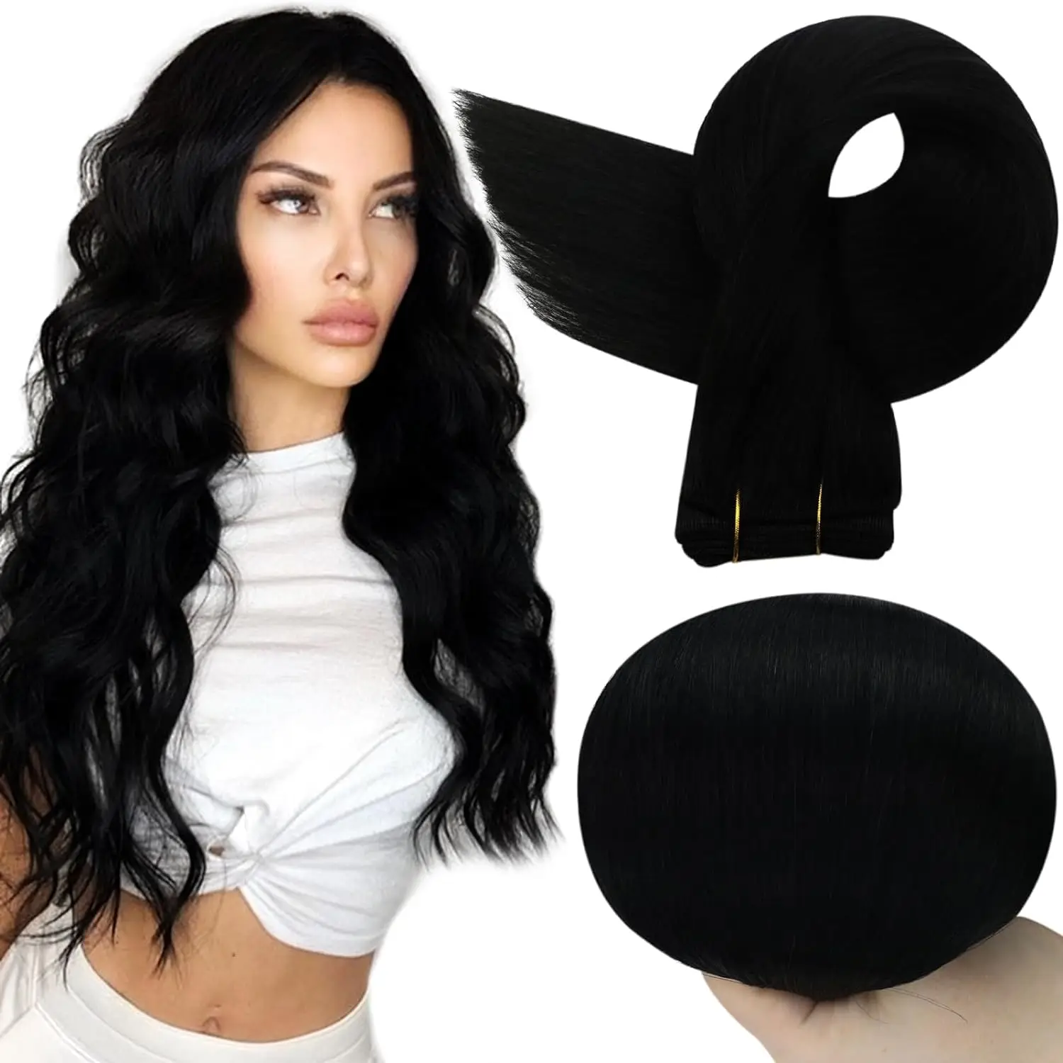 Chocola Straight 100% Real Human Hair Weft Bundles Extensions 100g/Pcs 16\