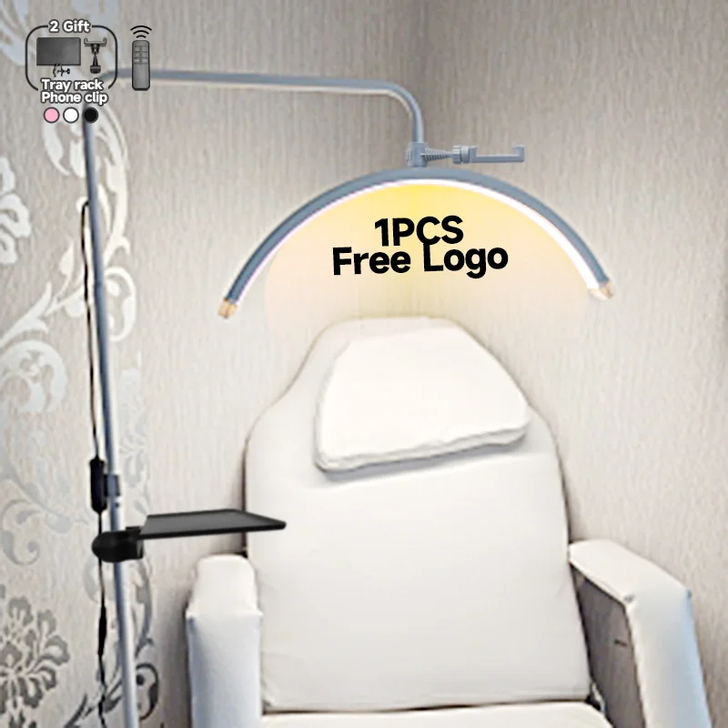 

Custom Logo beauty salon eyebrow tattoo fill light microblading half-moon eyelash lights table lashes arch extension floor lamp