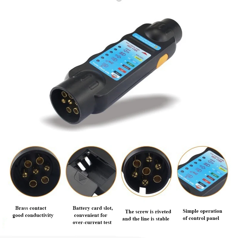 Plug Socket Diagnostic Tools 12V Caravan Towing Tow Bar Light Wiring Tester Trailer Tester 7 Pin Car Towing Light