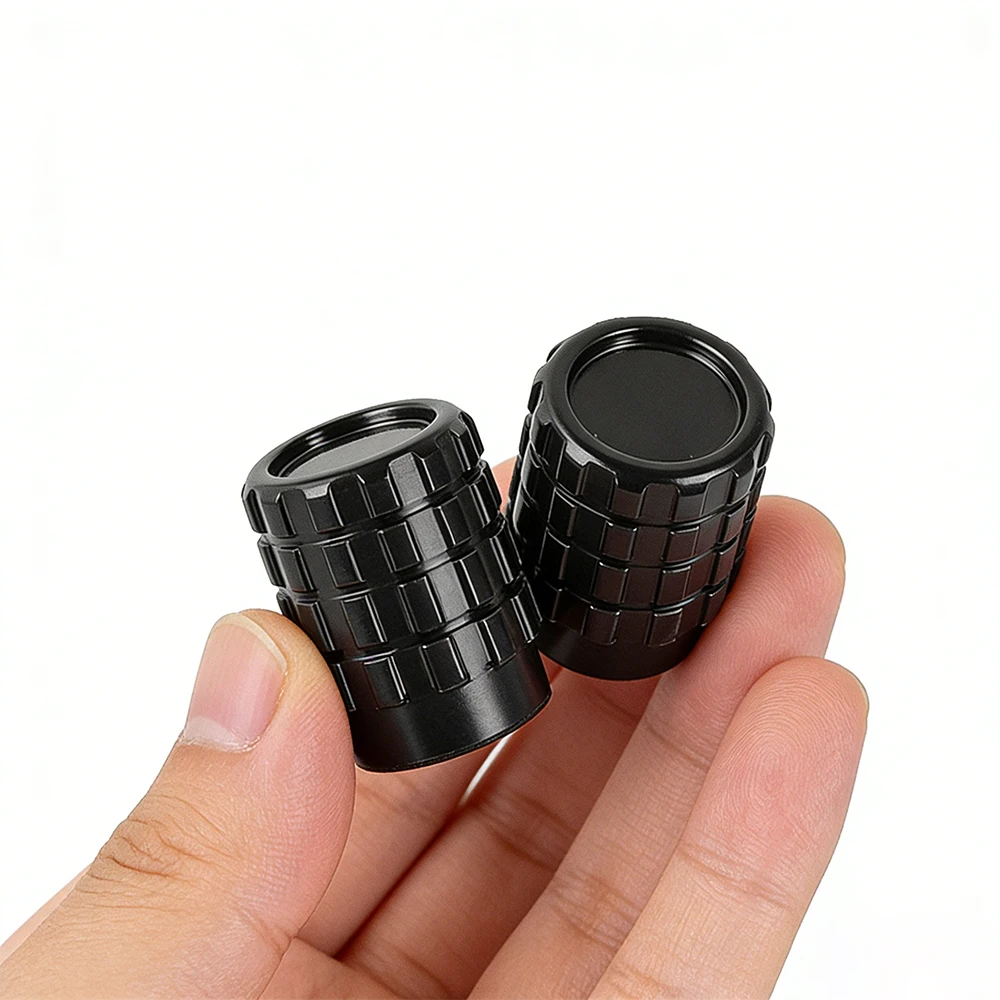 4Pcs Metallic Car Tire Valve Covers - Premium Quality Wheel Air Stem Caps