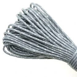 Gold & Silver 550 Paracord - Premium Mil - Spec Type III 7 - Strand Core, 100 FT, 19 Vibrant Colors (Gray)