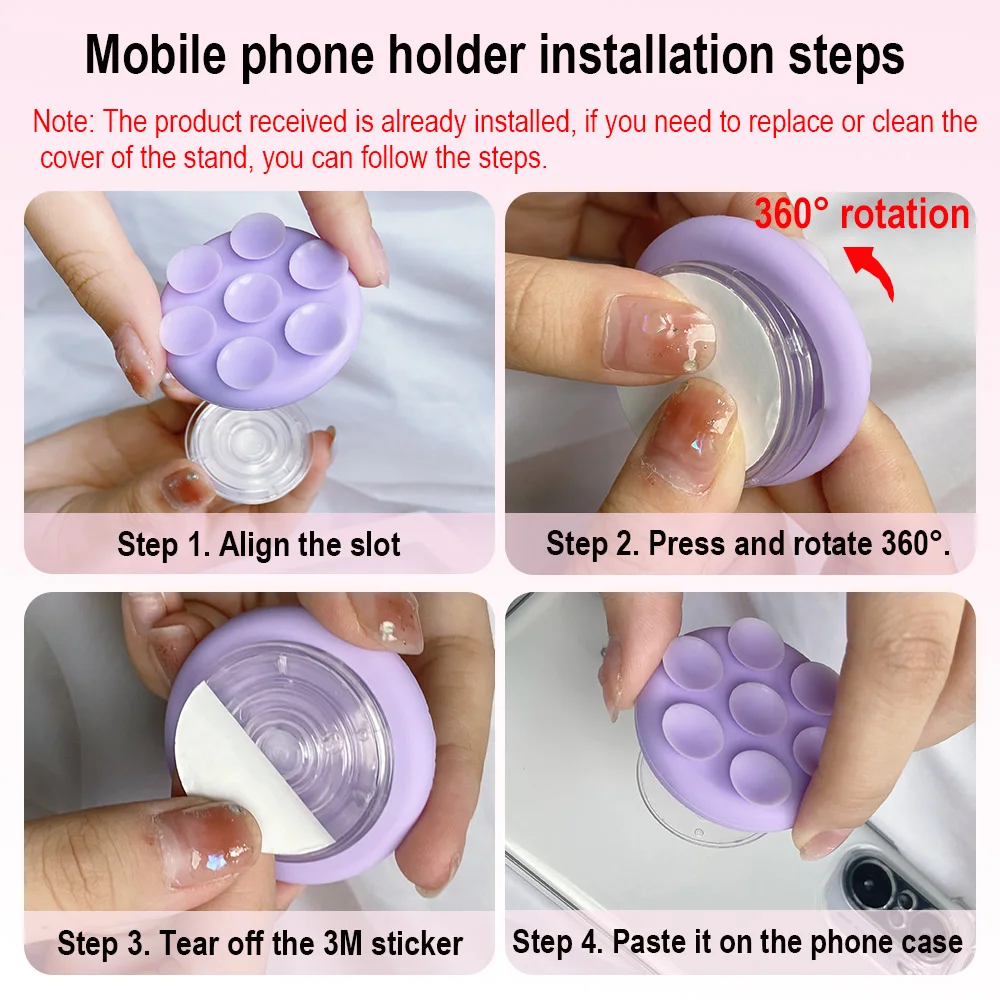 Popping Saugnapf Wandständer Griptok Handyhalter Halterung Buchse Silikon Saugnapf Smartphone Hülle Griff Handyhalter – Detail 10