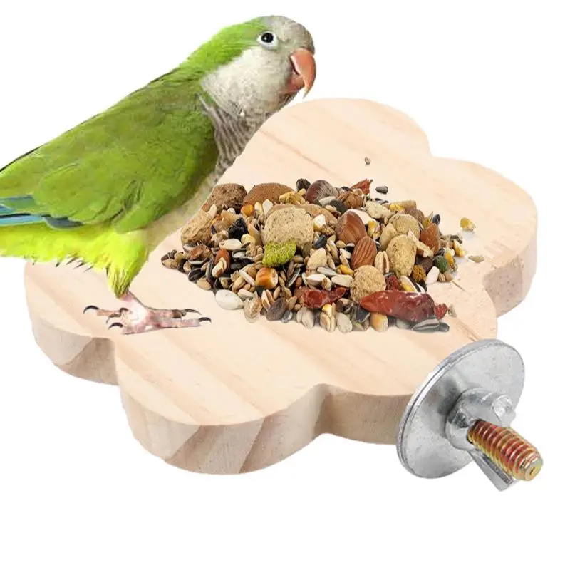 

Bird Perch Stand Platform Toy Natural Wood Parrot Perch Stand Stick Play Exercise Gym Bird Cage Accessories Toys for Parrot Budg