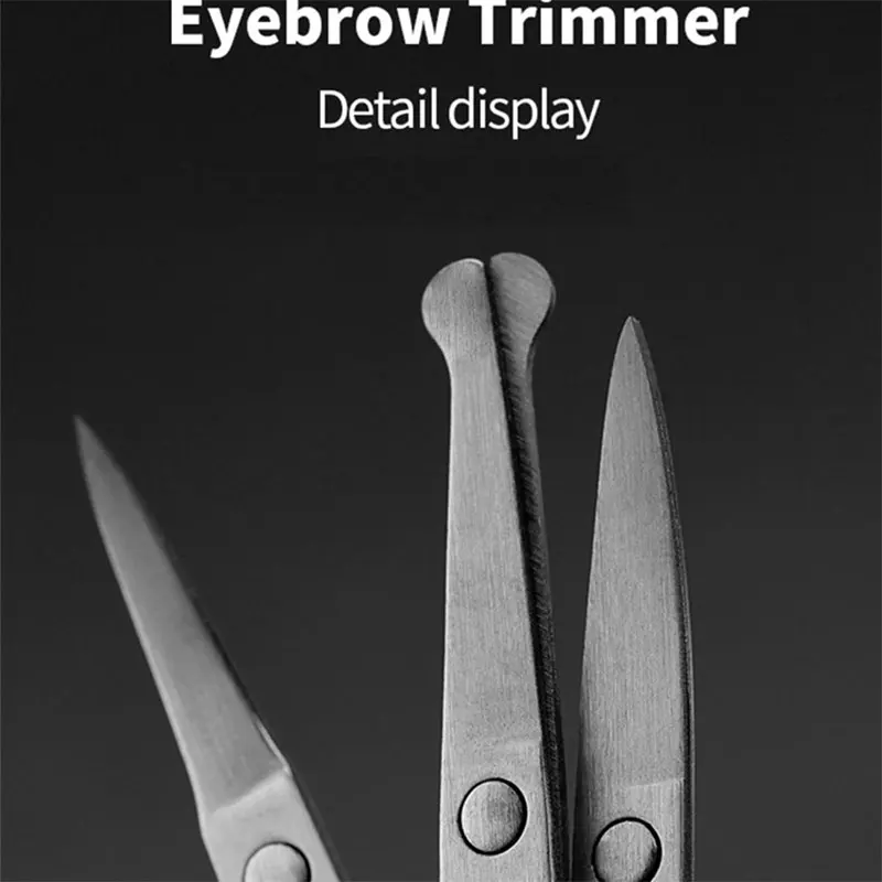 1pc Stainless Steel Portable Round Head Curved Mustache Nose Ear Hair Remover Scissor Trimmer Safety Eyebrow Beauty Scissors 5