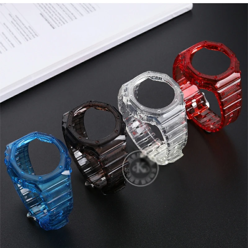 XBHSW Cinturino In Resina Per Casio G-Shock GA2100 / GA2110 / GA-B2100 – Nero, Impermeabile, Ricambio Uomo