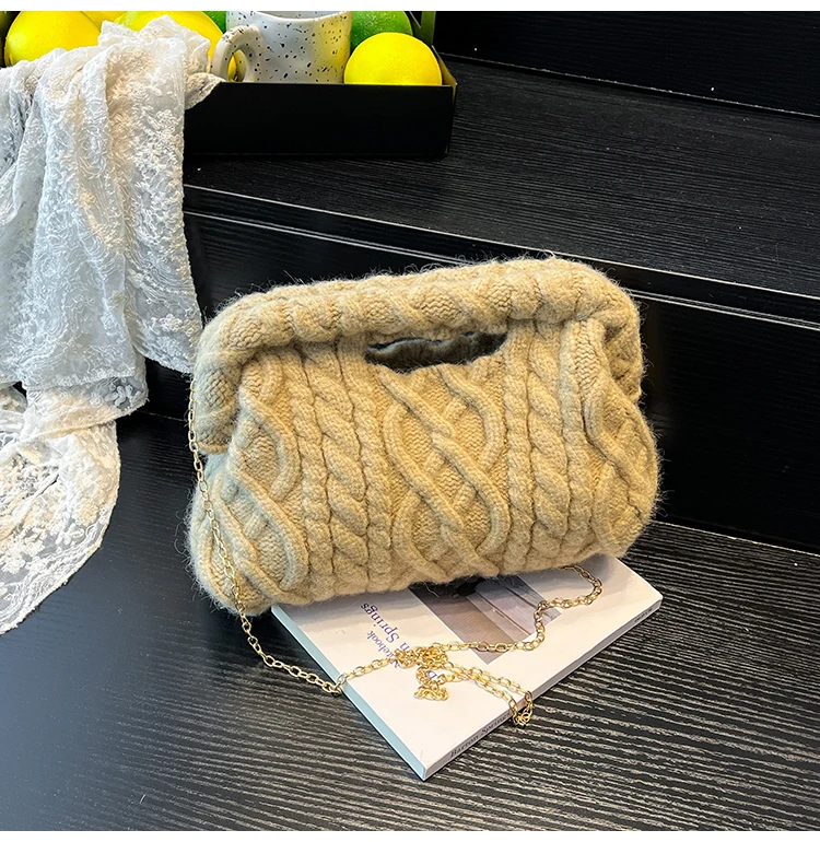 Designer Chains Crossbody Bags for Women Fashion Rope Woven Women Shoulder Bag 2021 Small Braided Square Flap Phone Purse Lady