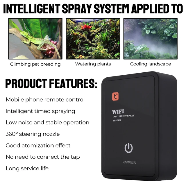 Intelligens Hüllő Spray -Nalies, Párásító Automatikus Köd Esőerdő Időzítő -Rendszer Készlet Alkalmazás Vezérlő Öntözési - Image 2
