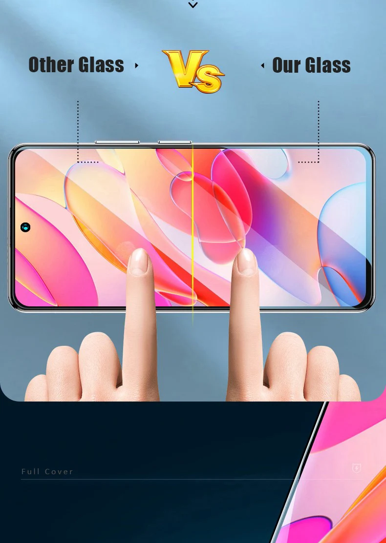 4PCS Schutzglas für Poco X3 X4 GT NFC X5 X6 X7 Pro 5G Displayschutzfolie für Xiaomi Poco M3 M4 M5 M5S M6 M7 Pro Glasfolie – Detail 3