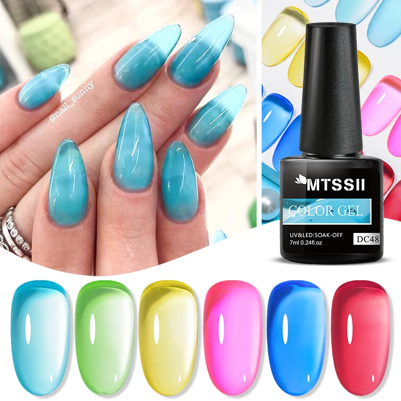 Mtssii Jelly Glass Gel Nail Polish Set image 2