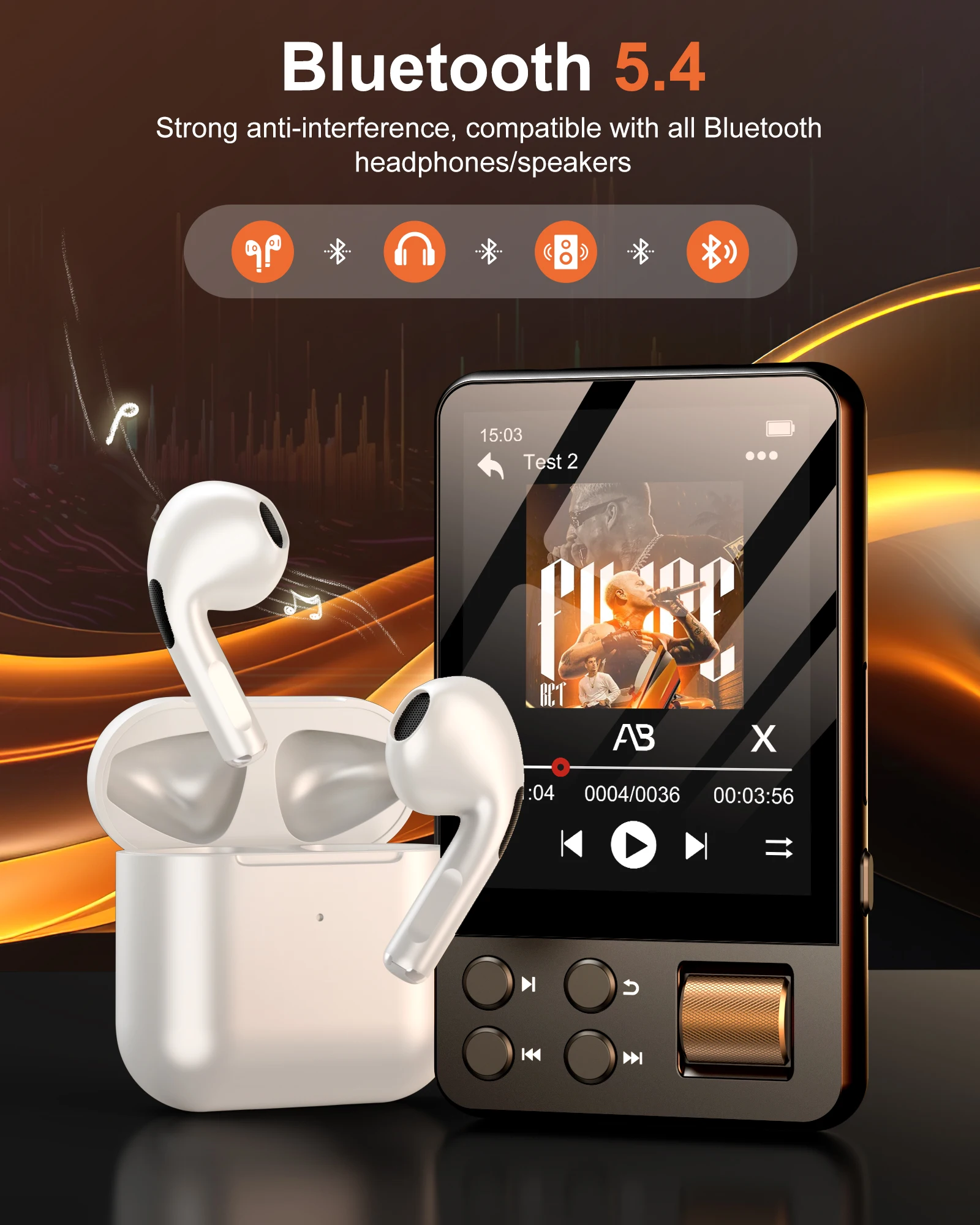 128GB MP3-spelers met Bluetooth 5.4, Oilsky 2,4 inch Touchscreen MP3, Draagbare Muziekspeler voor Kinderen met Luidspreker, FM-radio, E-book (Roze 128GB MP3-spelers met Bluetooth 5.4, Oilsky 2,4 inch Touchscreen MP3, Draagbare Muziekspeler voor Kinderen met Luidspreker, FM-radio, E-book (Roze