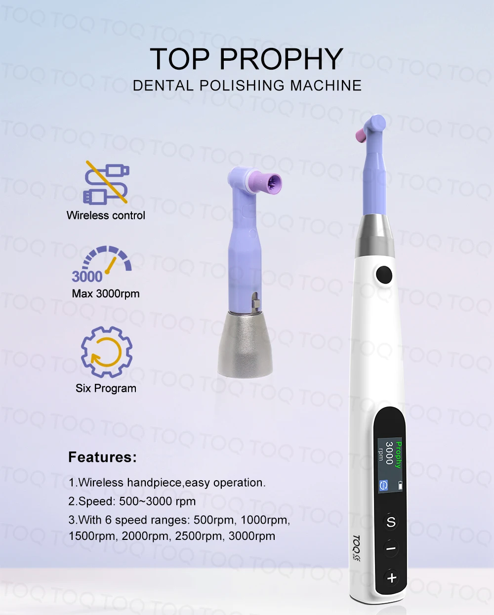 Dental Cordless Polishing Wireless Electric Motor With Prophy Angles Machine 3000rpm Rechargeable Polishing Instrument