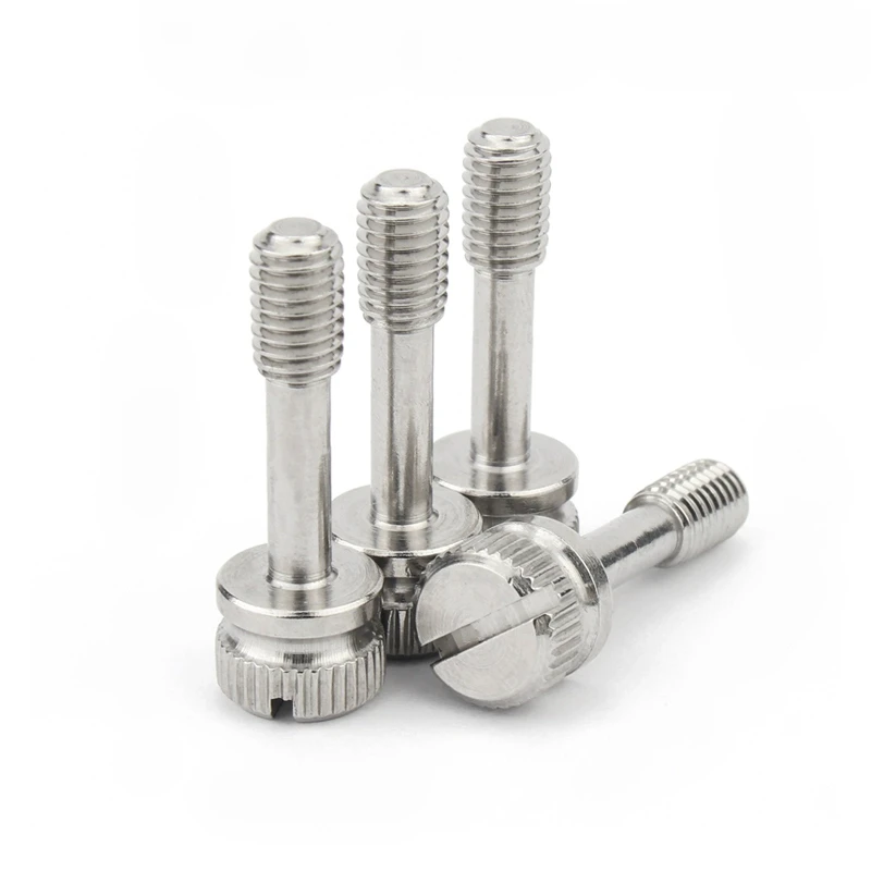 M2 M2.5 M3 M4 M5 M6 M8 GB839 304 Stainless Steel Short Head Slotted Captive Hand Screw Knurled Thumb Anti-loosening Screws Bolts