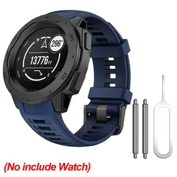 Silicone Replacement Wristband - 22mm Smart Watch Strap - Garmin Instinct (Dark blue)