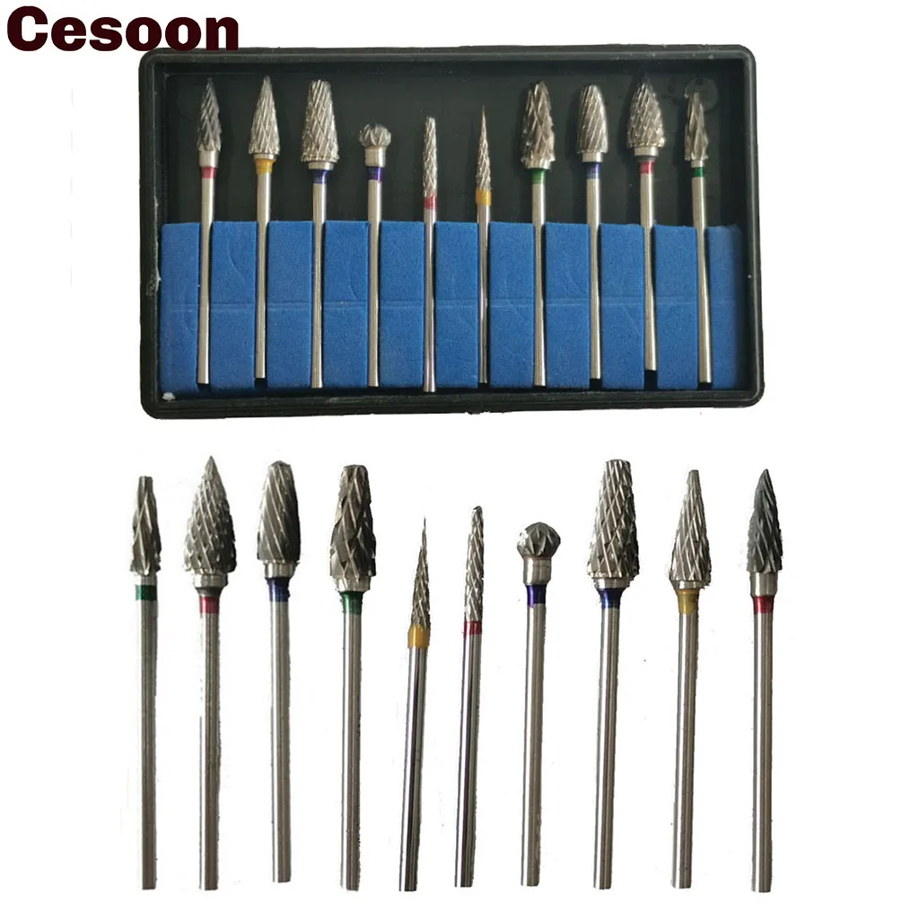 

Cesoon 10Pcs/Box Dental HP Tungsten Carbide Burs Cutter Kit Dental Bur Drills Tungsten Steel Material 2.35mm Dentistry Tools