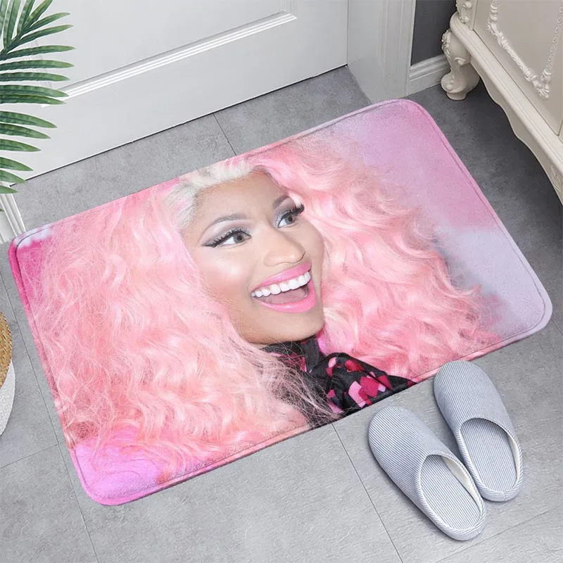 

Nicki Minaj Doormat Floor/Bath/Kitchen/Beach Mat Flannel Sponge Fabric Printed Shaggy Custom Decoration For Bedroom