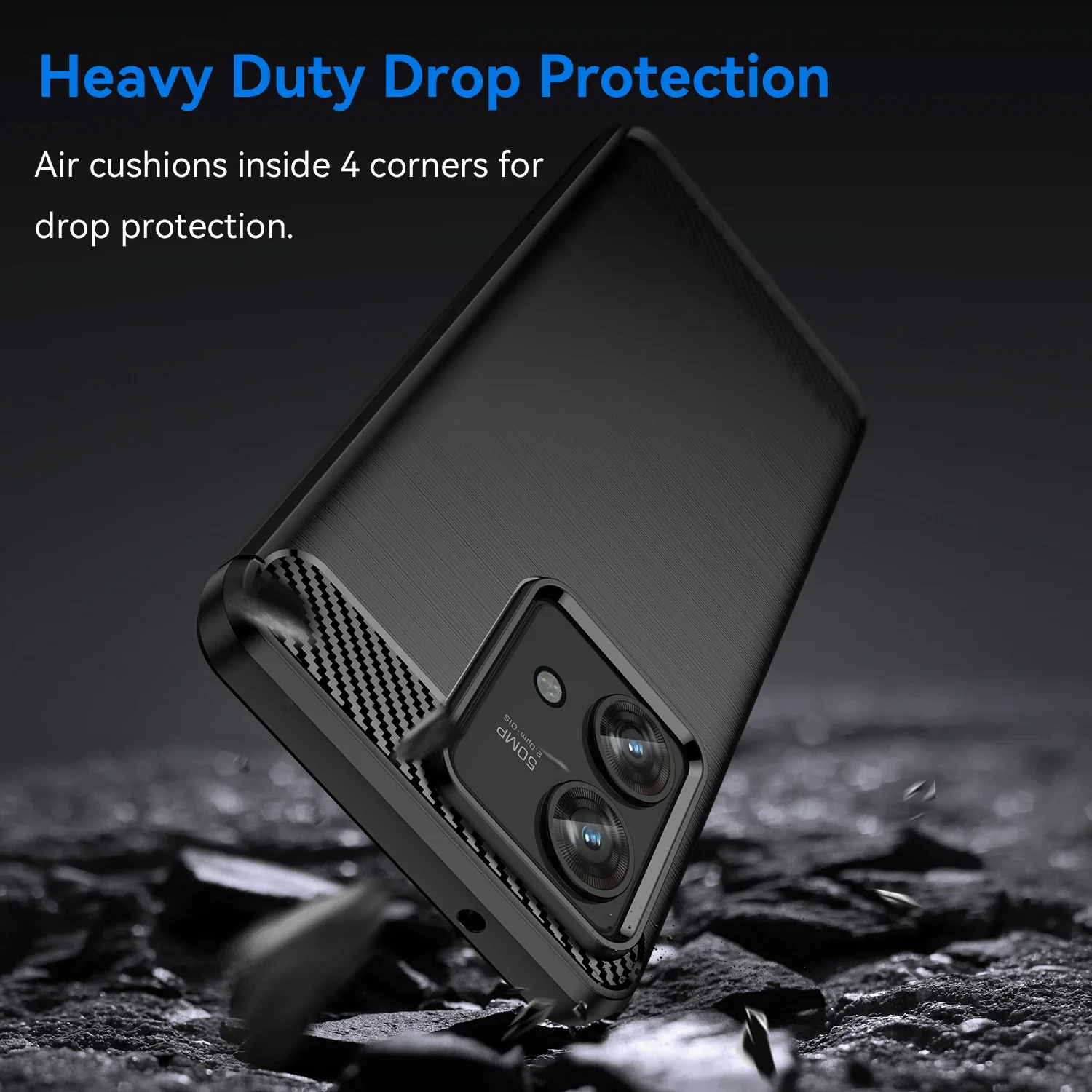 Enhanced Carbon Fiber Texture TPU Shockproof Protective Case