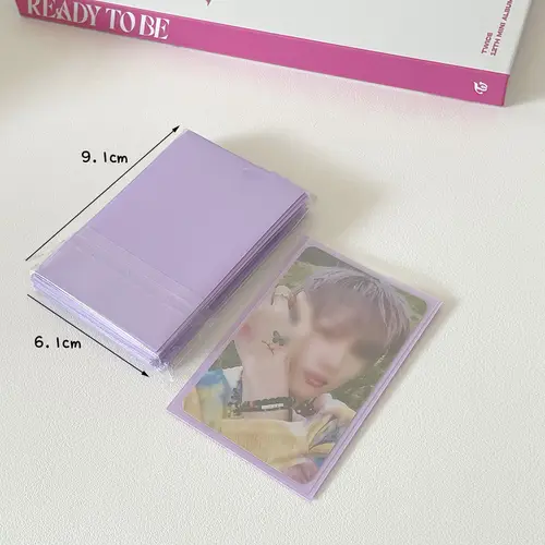 Sharkbang 50pcs/Lot Holo Card Sleeves 61x91mm 20C Macaron Color Kpop Holder For Postcards Films Game Cards Photocard Protector - Image 9