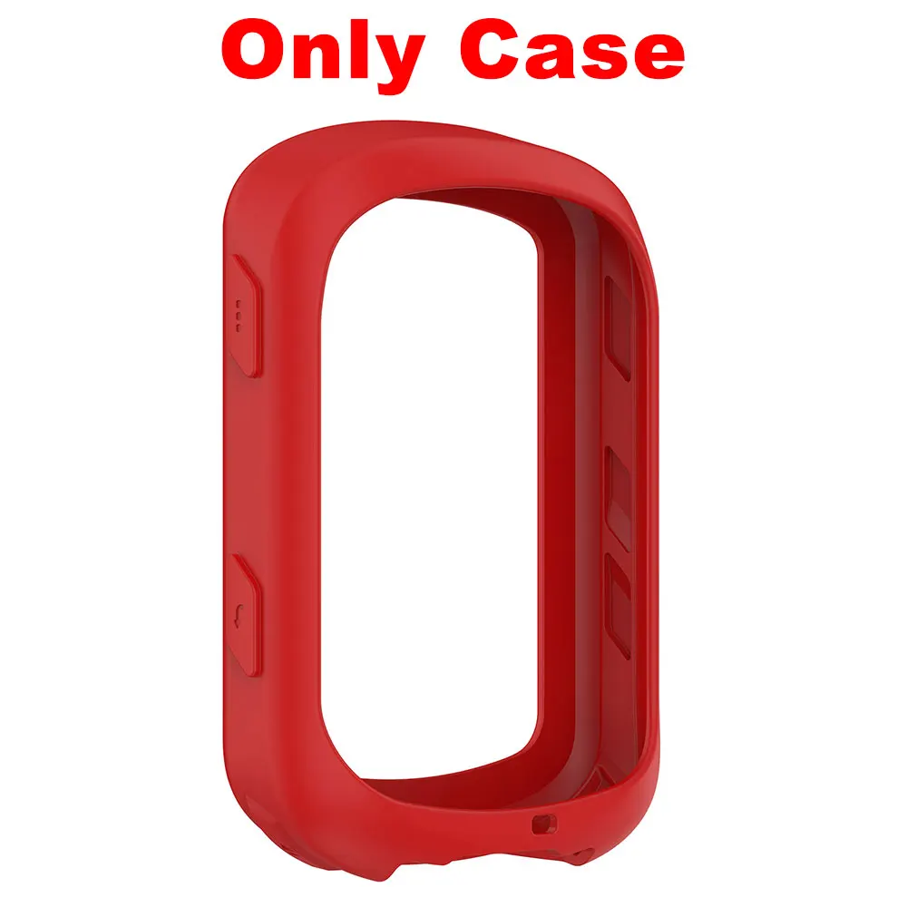 Solar Protective Case Cover + 3 PCS Glass Film Set for Bike GPS Silicone Shell Protector