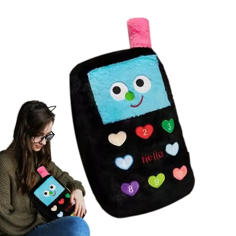 

Подушка грелка для рук, зимняя плюшевая Милая пушистая игрушка, дорожная подушка в форме телефона, пушистые плюши, кавайная мягкая игрушка, удобная ручка