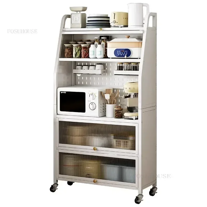 Minimalist Kitchen Cabinets Multi-layer Kitchen Racks Creative Multi-functional Floor-standing Storage Cabinet Furniture