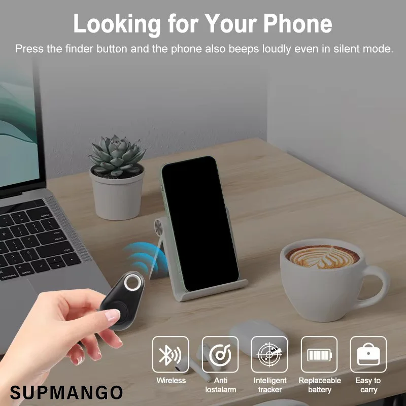 Anti Lost Tracker Mini Wireless For Pets Wallet Keys Bag Dog Cat Finder Locator Tag Child Lost Search Location Record