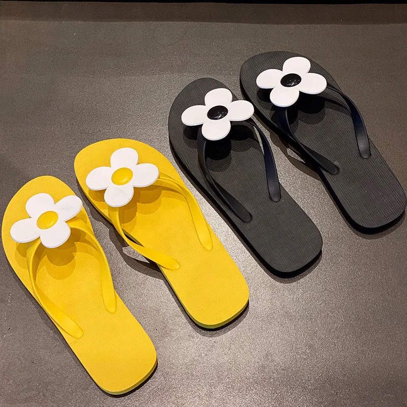 Pantofole Da Donna Infradito Da Donna Big Sun Flower Donna Slides Outdoor Girls Flat Shoes 2024 Scarpe Da Spiaggia Sanals Da Donna Più Economici