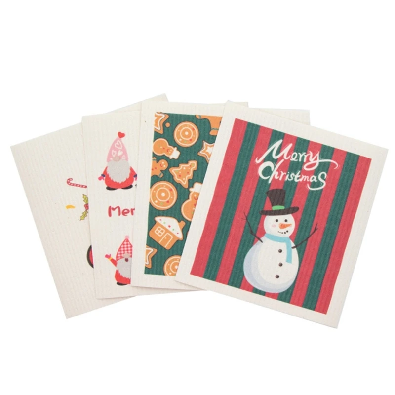 

Cartoon Kitchen Cleaning Cloth for Christmas Festive for Restaurants Home Use Drop Shipping