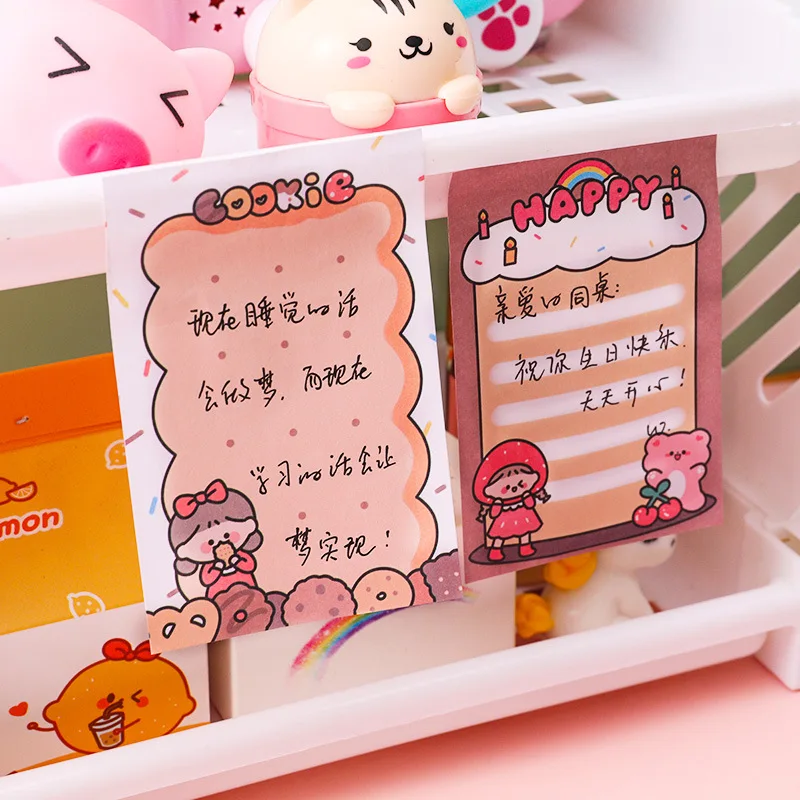 Cartoon Stationery Sticky Notes - Fun & Functional Self-Stick Message Pads