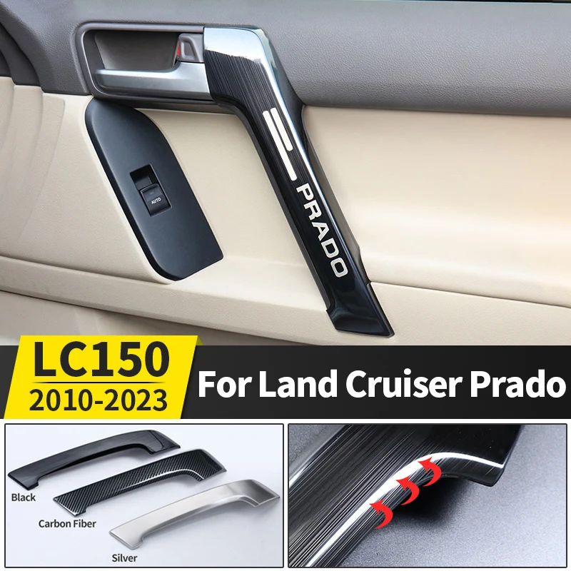 Couverture de poignée de porte pour Toyota Land Cruiser Prado 2009-2023 Acier